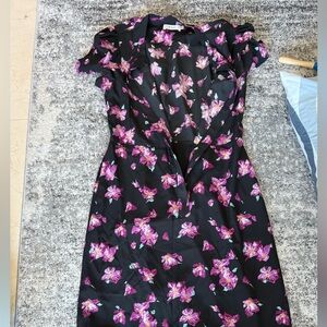 Floral Black Dress